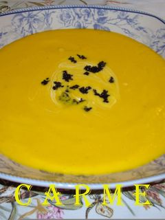 Una foto de Crema mousse de zanahorias