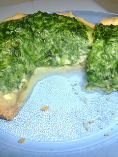 Una foto de Tarta de pescado y espinaca