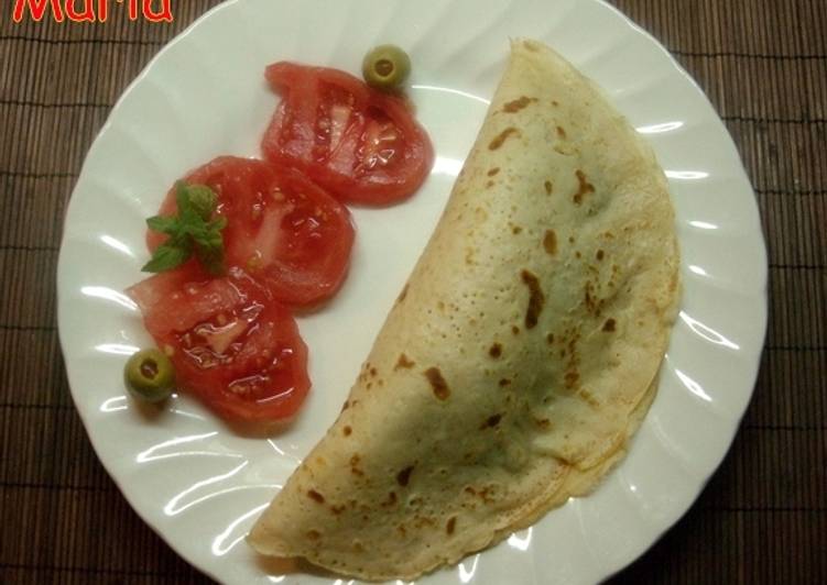 Crepes rellenas de espinacas y queso