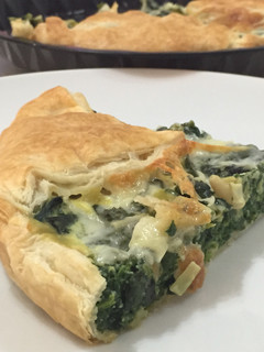 Una foto de Hojaldre de espinacas con queso