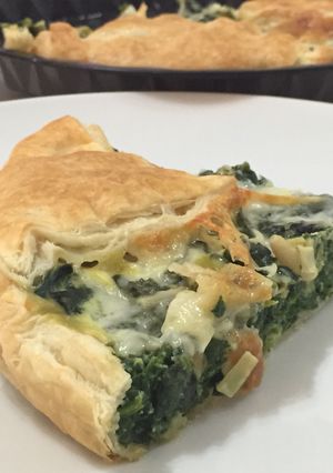 Una foto de Hojaldre de espinacas con queso