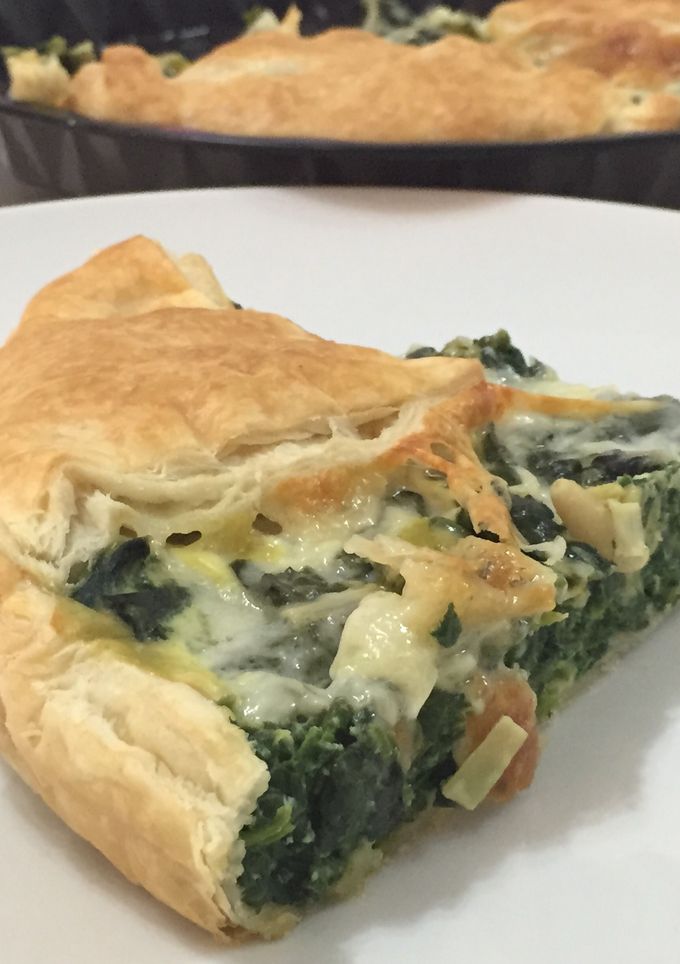 Una foto de Hojaldre de espinacas con queso