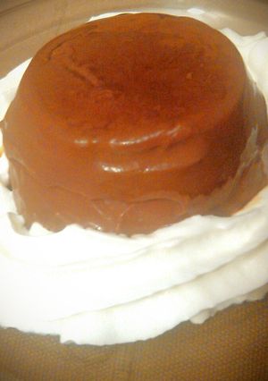 Una foto de Panna cotta de chocolate