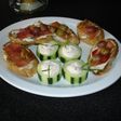 Pepinos rellenos de queso crema