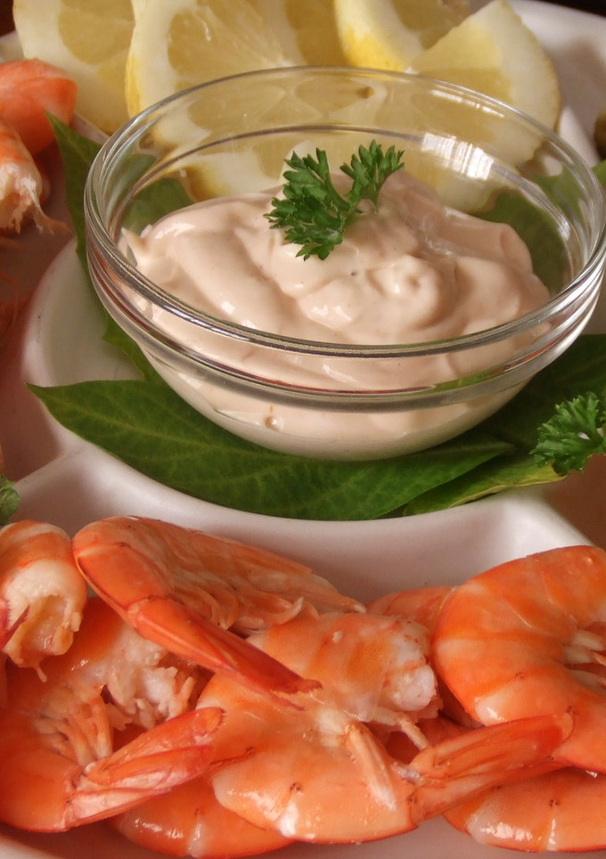 Una foto de Langostinos con salsa limonera