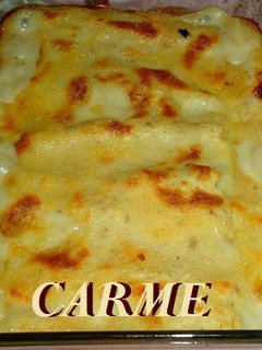 Una foto de Canelones de setas