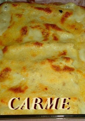 Una foto de Canelones de setas