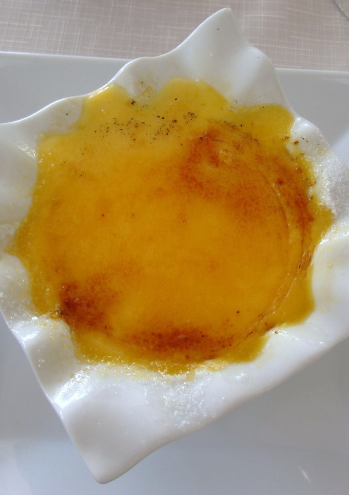 Una foto de Crema catalana a la naranja