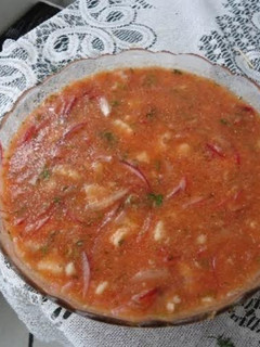 Una foto de Ceviche de pescado ecuatoriano