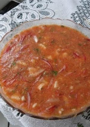 Una foto de Ceviche de pescado ecuatoriano