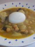Potaje de garbanzos con bacalao fresco
