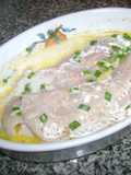 Merluza con verdeo y curry (Microondas)