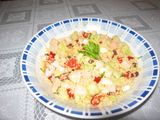 Ensalada de cous cous con pechuga de pavo