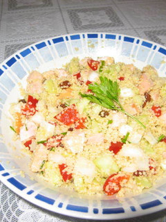 Una foto de Ensalada de cous cous con pechuga de pavo