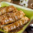 Roll de plátano con caramelo estilo tailandés
