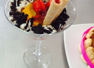 Una foto de Semifreddo de frutas