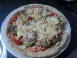 Pizzetas de verduras con masa integral