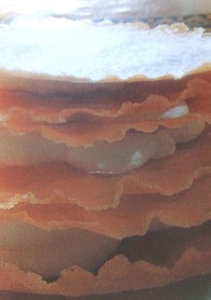 Una foto de Piloncito de milhojas con crema de avellanas
