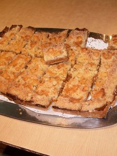 Una foto de Crumble de dulce de leche y coco
