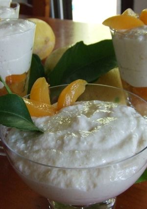 Una foto de Crema de albaricoques con quark y canela