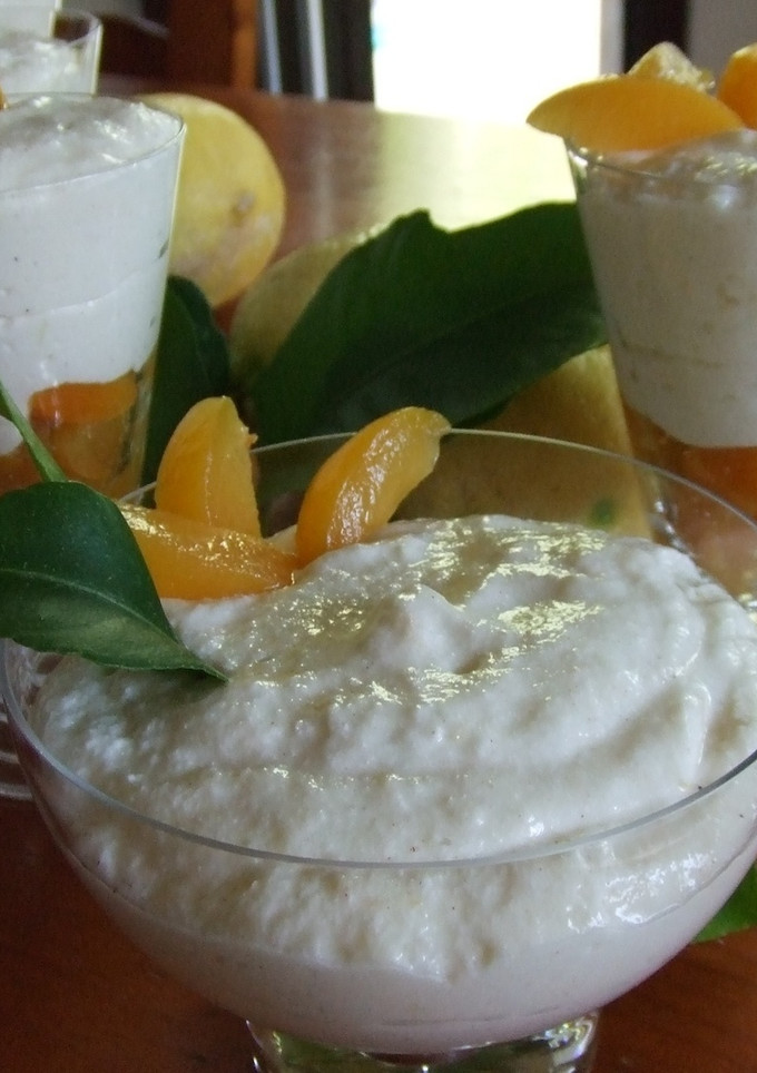 Una foto de Crema de albaricoques con quark y canela