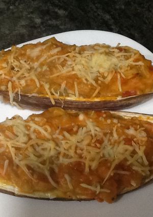 Una foto de Berenjenas rellenas con surimi