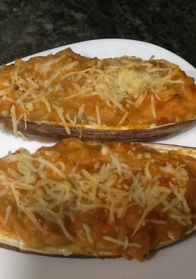 Una foto de Berenjenas rellenas con surimi
