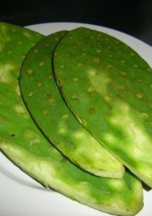 Una foto de Tacos de nopal a la plancha