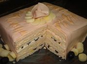 Una foto de tarta de palmitos