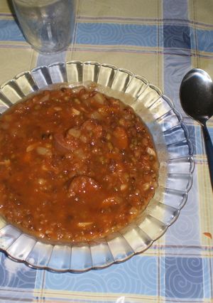 Una foto de Receta de Lentejas con chorizo ligeras