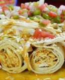 Tacos de pollo con salsa de atún