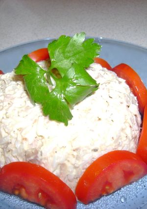 Una foto de Iglú de arroz y pollo