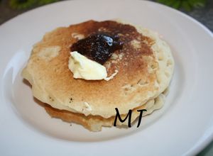 Una foto de Hotcakes de plátano tortitas
