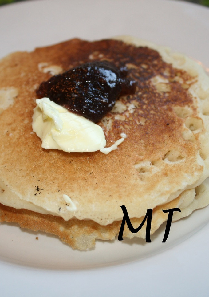 Una foto de Hotcakes de plátano tortitas
