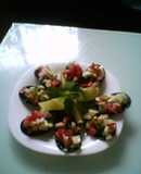 Mejillones con pipirrana