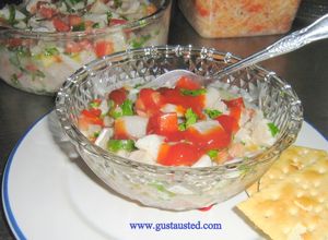 Una foto de Ceviche de pescado mexicano