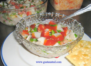 Una foto de Ceviche de pescado mexicano
