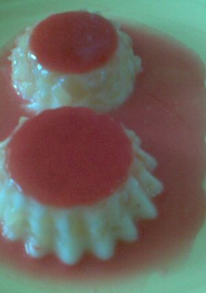 Una foto de Gelatina con yogurt de melocotón
