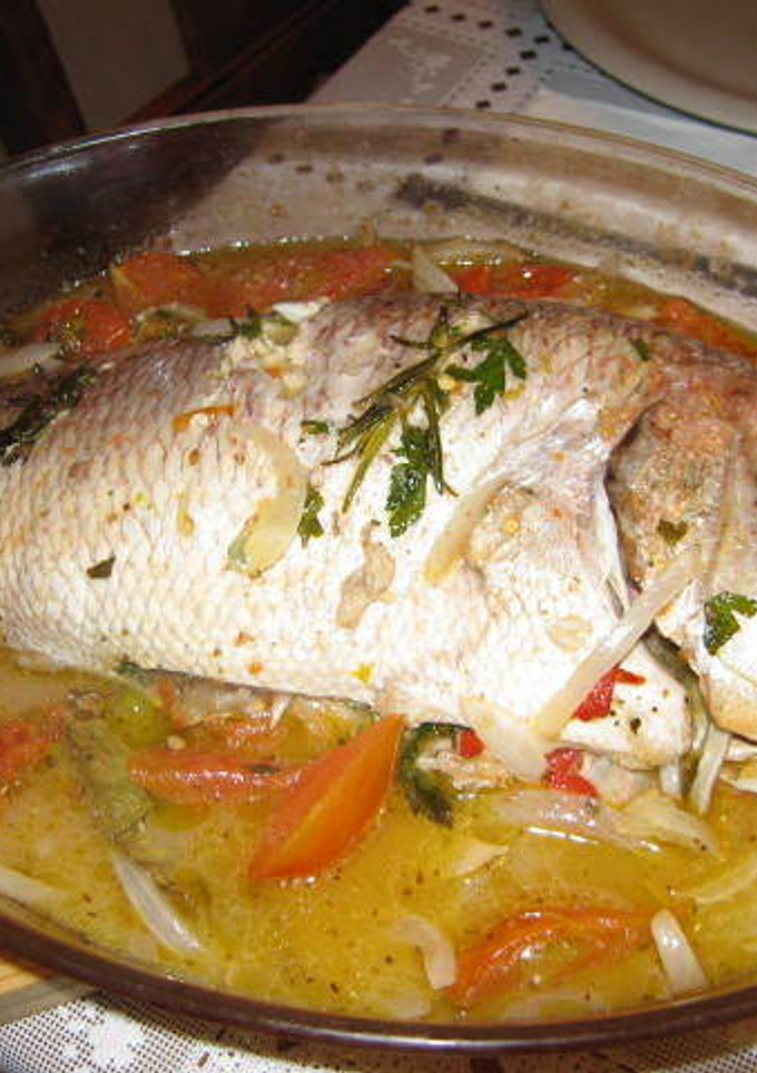 Una foto de Pargo asado al horno