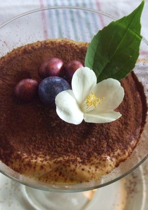 Una foto de Crema de leche merengada con canela