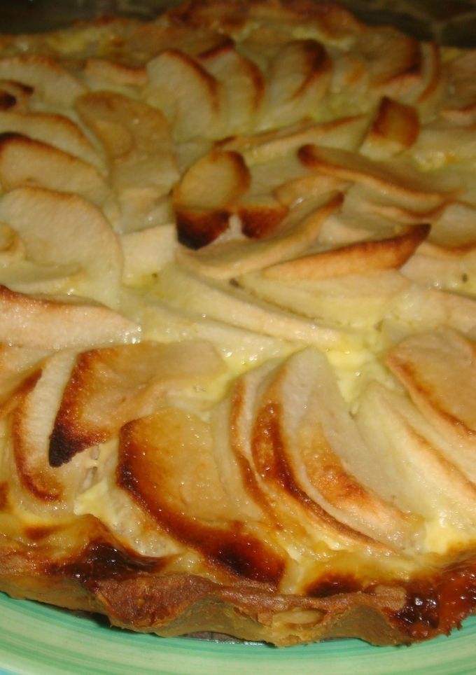 Una foto de Tarta de manzanas a la chilena