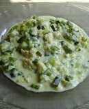 Calabacitas con tres quesos