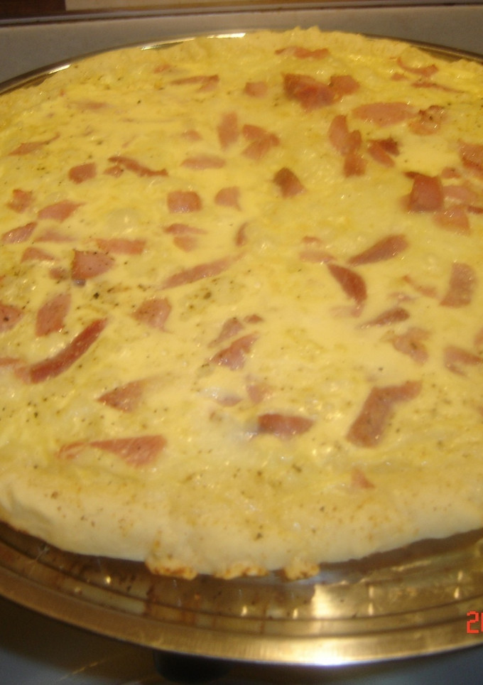 Una foto de Pizza carbonara (Montse)