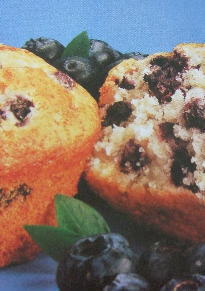 Una foto de Muffins almendrados de arándanos azules