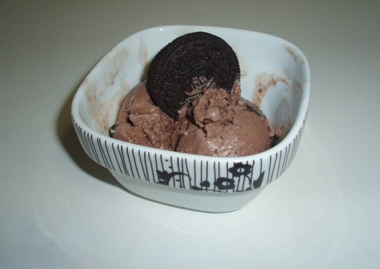 Helado de galleta Oreo Receta de