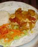 Pechugas de pollo en salsa de nectarina