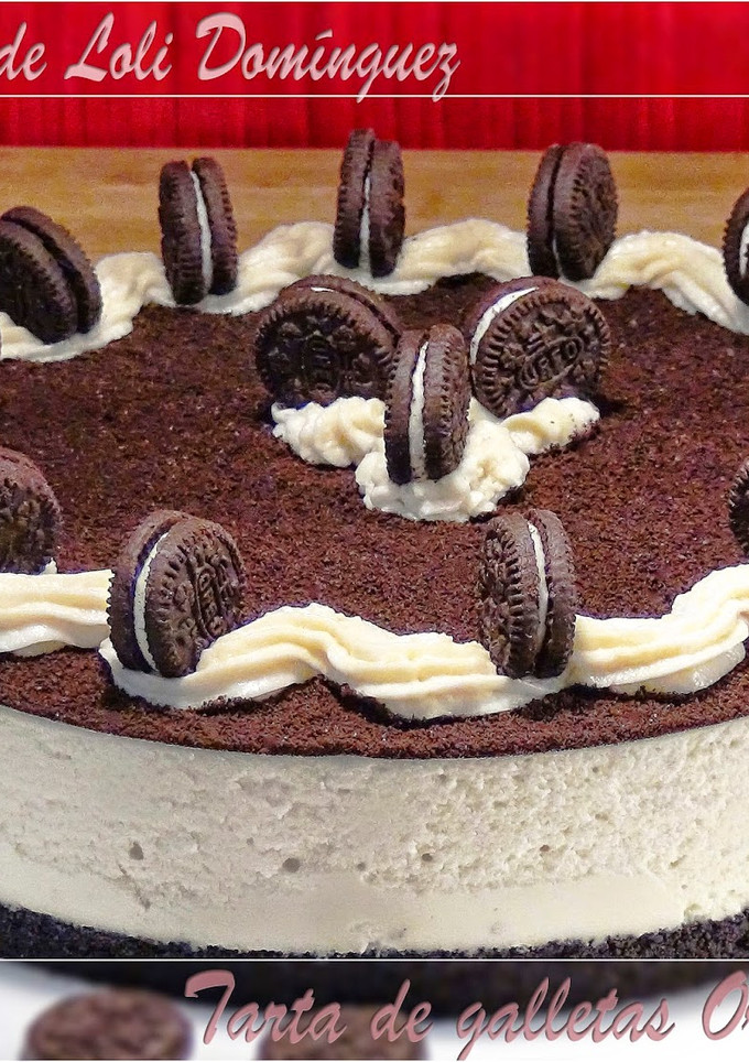 Una foto de Tarta de galletas oreo casera