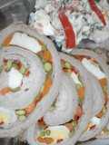 Arrollado de matambre con ensalada rusa