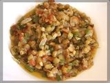 Pescado con sofrito de berenjenas