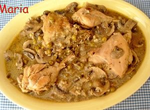 Foto principal de Pollo con salsa de champiñones y almendras